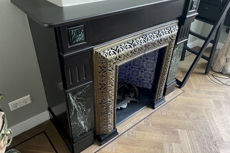 Noir de Mazy schouw schoonmaken met droog techniek.