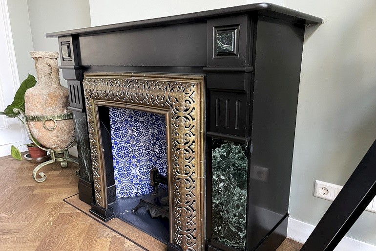 Noir de Mazy schouw reinigen, polijsten en behandelen.